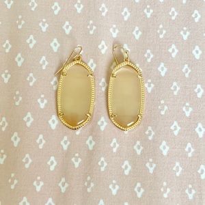 Kendra Scott Elle Rose Gold Clear Peach Earrings